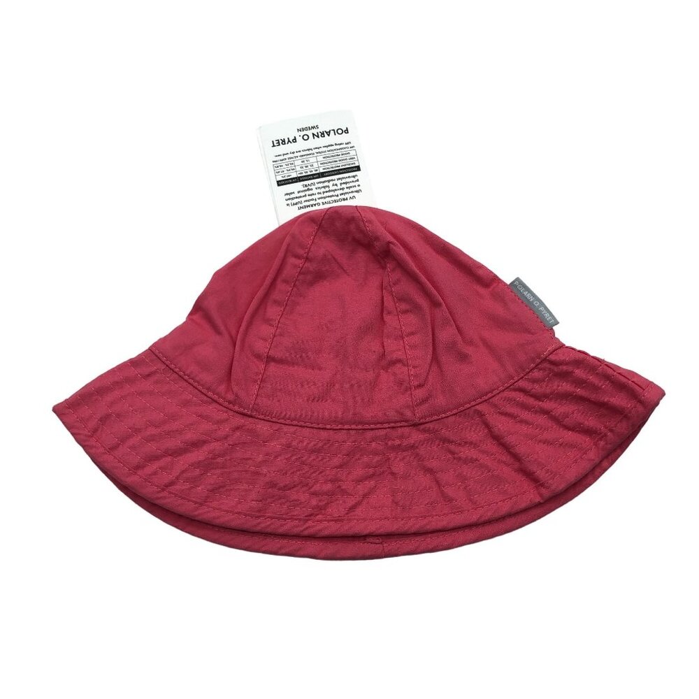 Polarn O. Pyret Kids Bucket Sun Hat UPF 50+ Organic Cotton Size 4-6M Pink